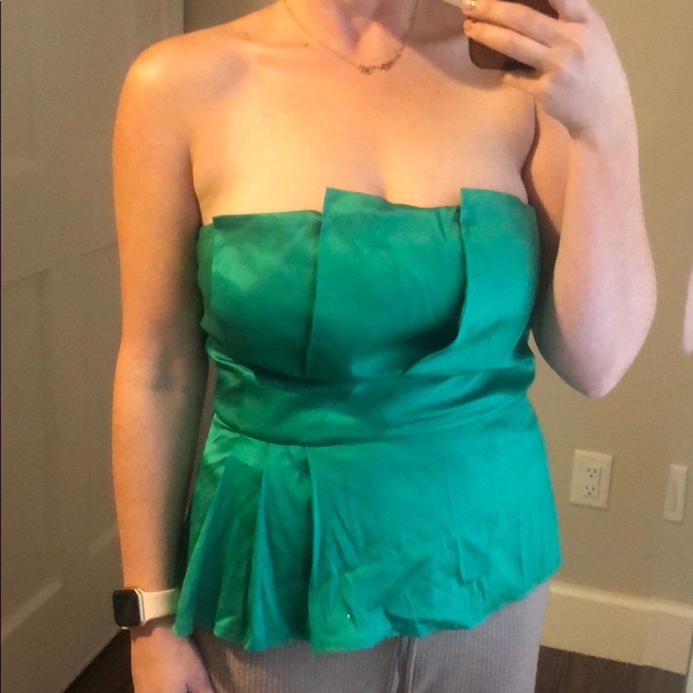 Bebe green bustier top